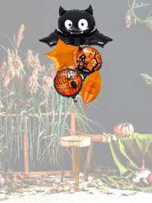 5pc Halloween Bat Foil Balloon Bundle