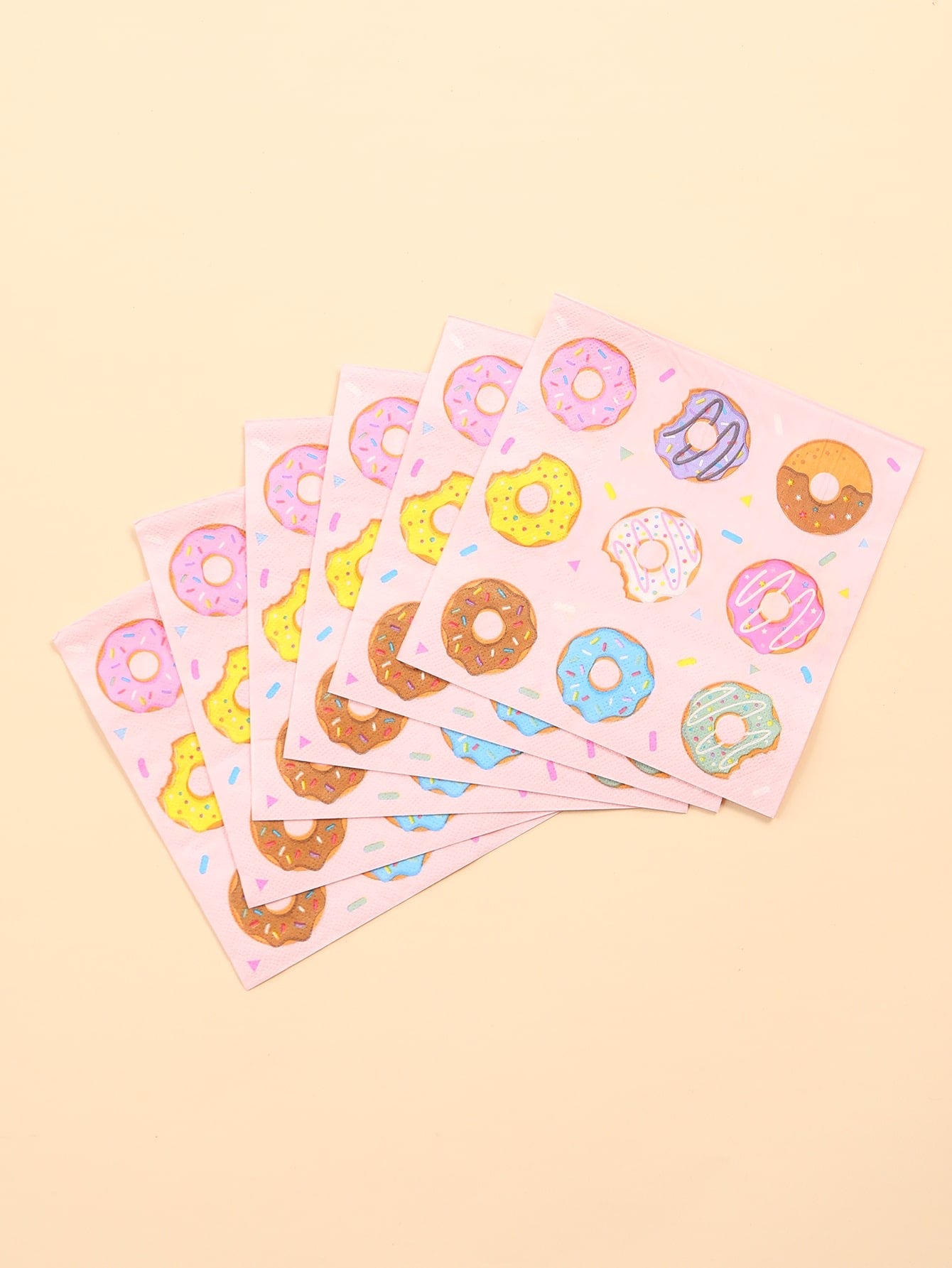 Colourful Donut Print Napkins