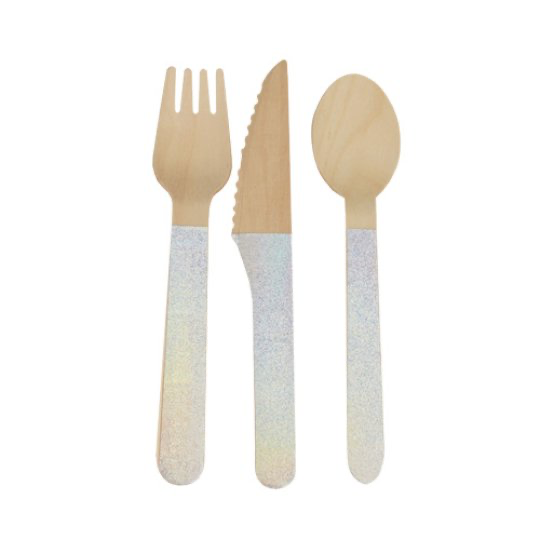 Iridescent Wooden Cutlery