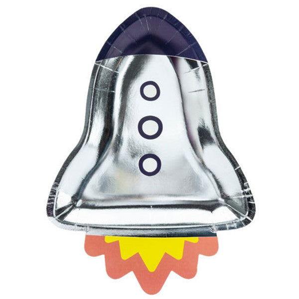 Space Party Rocket Paper Plates