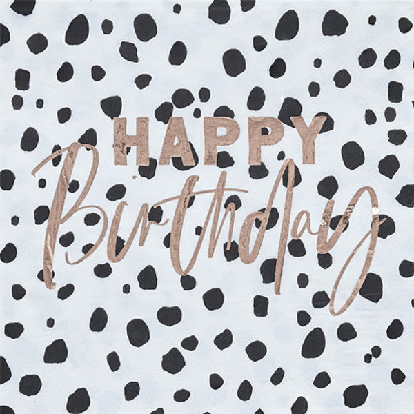 Happy Birthday Dalmatian Paper Napkins