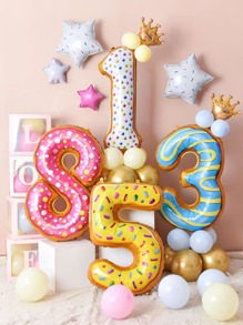 Donut Themed 30'' Balloon Number 0