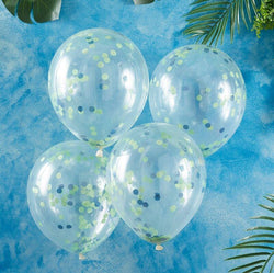 Blue/Green Confetti Balloons