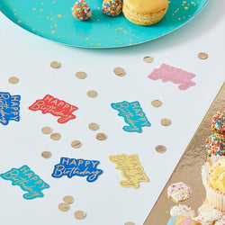 Multi-Coloured Happy Birthday Confetti