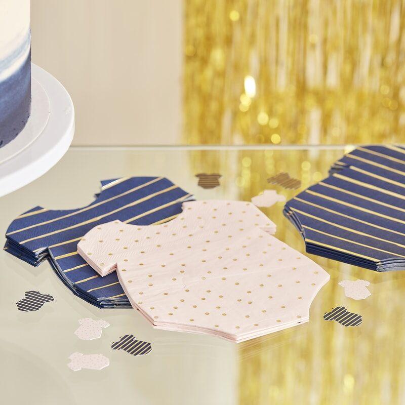 Pink/Navy Gender Reveal Napkins