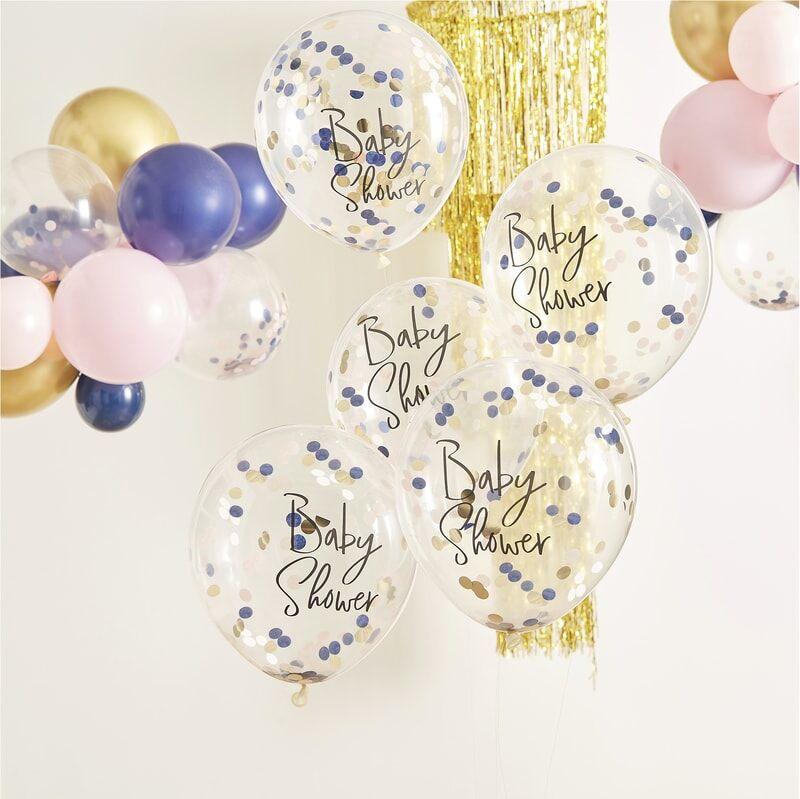 Pink/Navy Gender Reveal Balloons