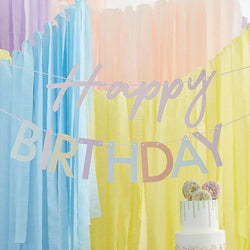 Eco Friendly Pastel Happy Birthday Banner