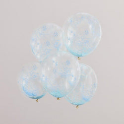 Pastel Blue Confetti Balloons