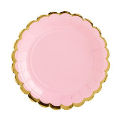 Pink/Gold Scalloped Plates
