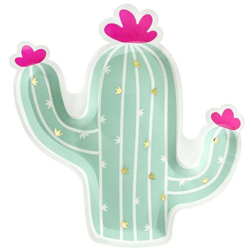 Pastel Cactus Shaped Plates