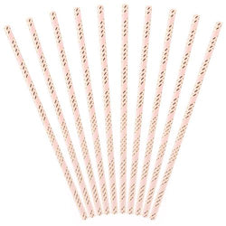 Pink Striped Straws