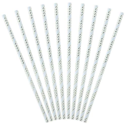 Blue Striped Straws