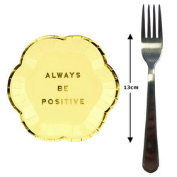 Always Be Positive Yellow Plates