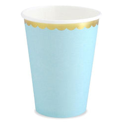 Blue/Gold Scalloped Cup