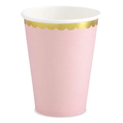 Pink/Gold Scalloped Cup
