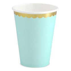 Mint/Gold Scalloped Cup