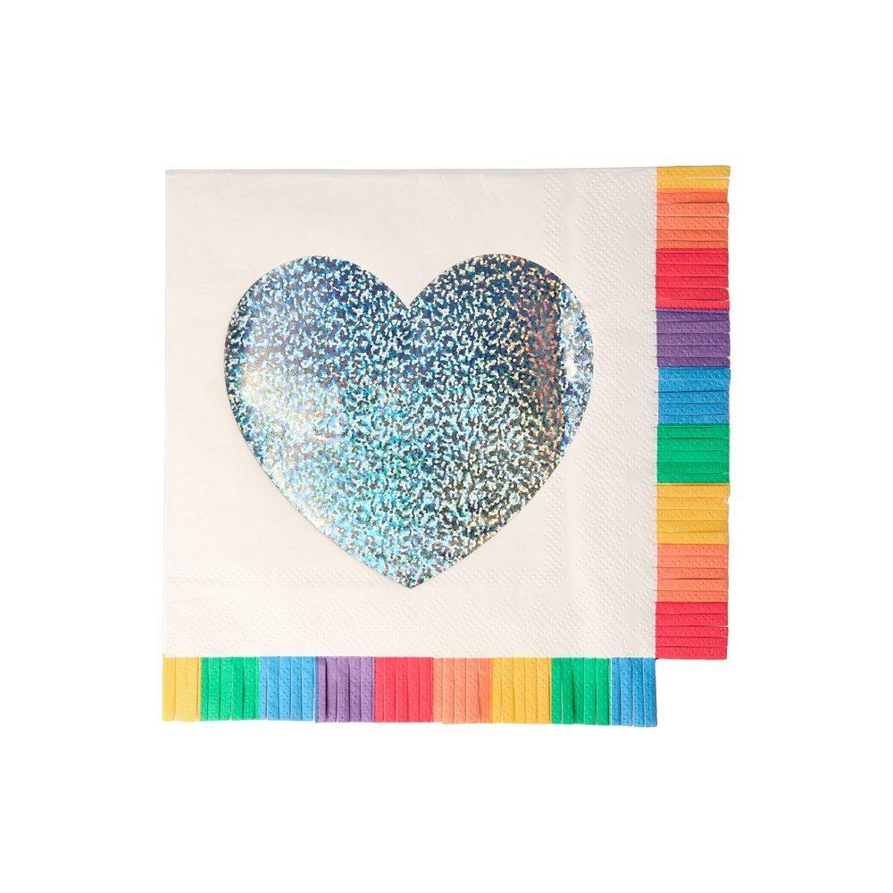 Rainbow Fringed Large Napkins