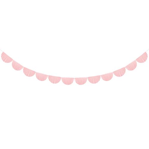 Light Pink Scalloped Fringe Tissue Garland