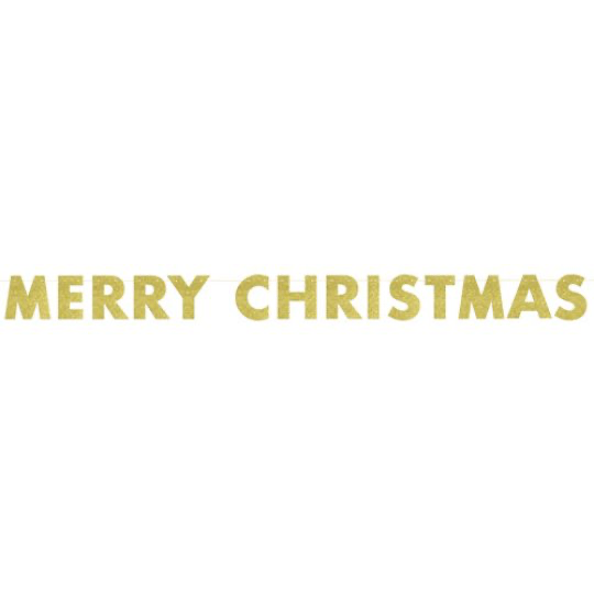 Merry Christmas Glitter Banner