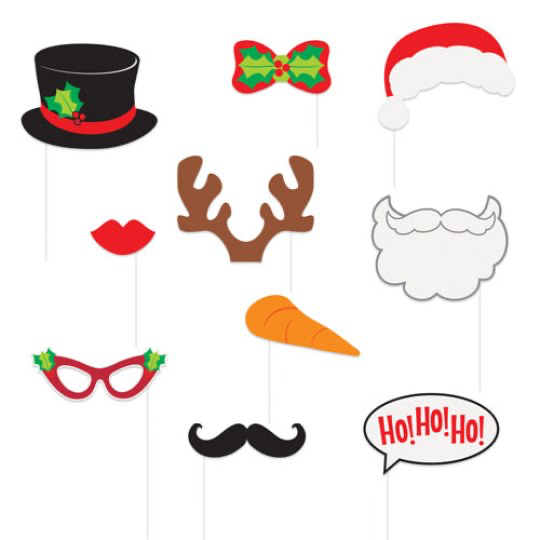 Ho Ho Ho Christmas Photo Booth Props
