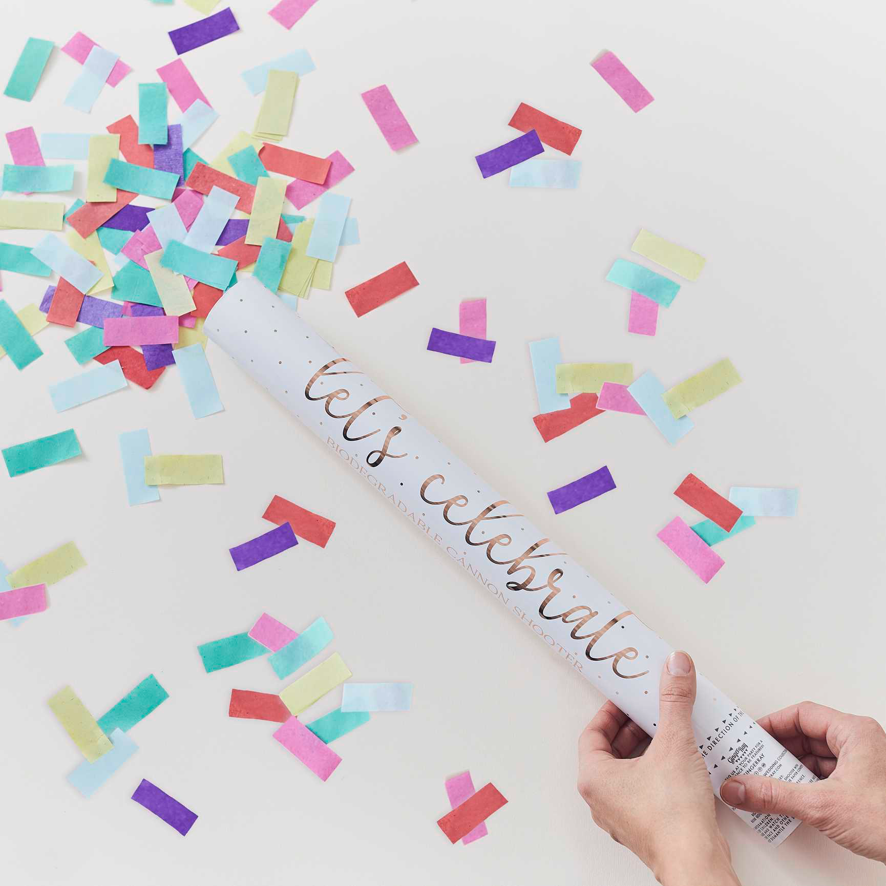 Large Rainbow Biodegradable Confetti Cannon